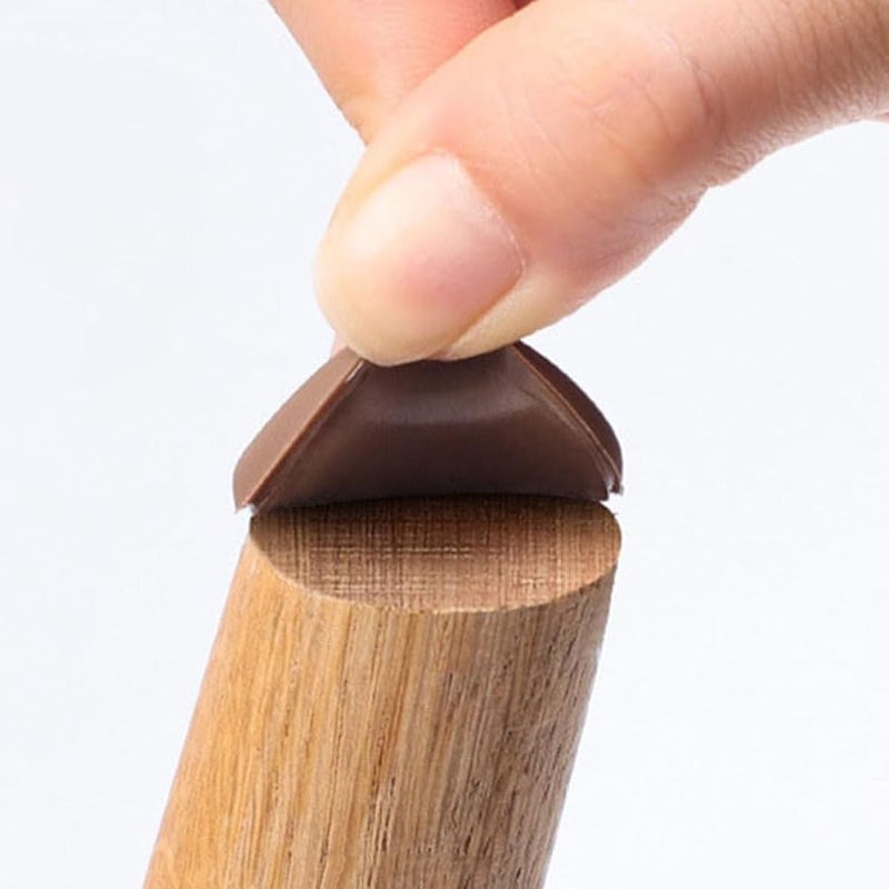 Brown Silicone Furniture Protection Leg Mats 30mm Anti Slip Chair Feet Covers 8pcs Set - Image 3